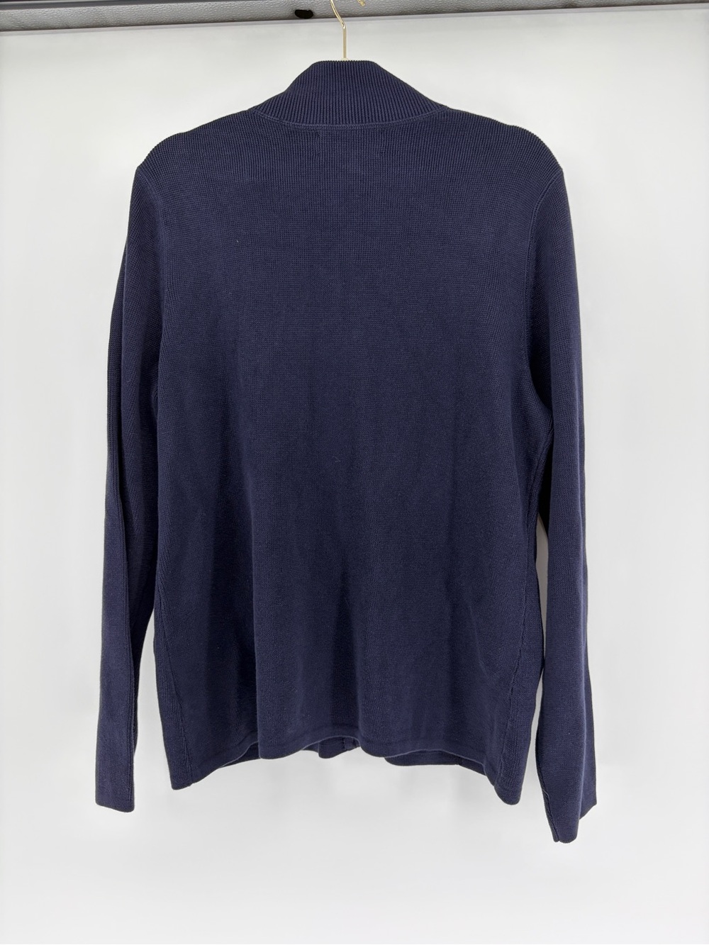 American Airlines by Lands' End Navy Full-Zip Knit Uniform Sweater Zip Pkts M - Picture 6 of 10